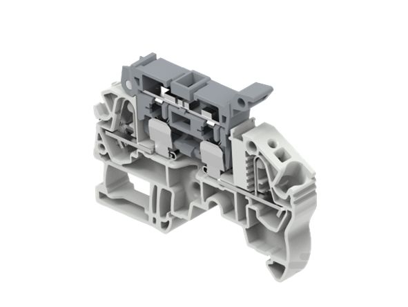 Entrelec 1SNK708411R0000 1SNK7084 Series Grey, 0.5 – 6mm², 1-Level, Spring Termination, Fused