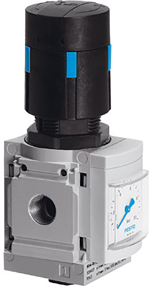 Festo G 1/8 Pneumatic Regulator - 0.8bar to 14bar, 1/8in, 7bar max. input, 529423