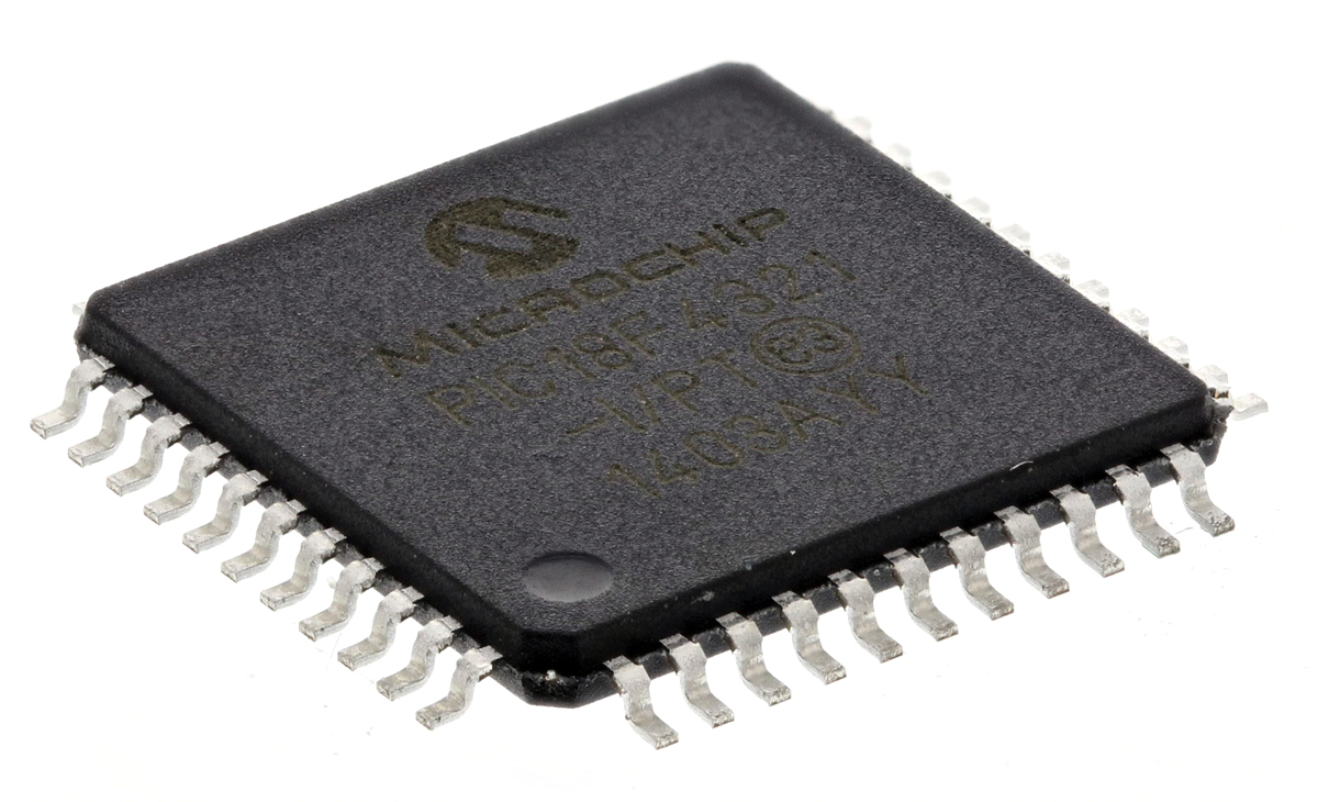 Microchip, 8 bit PIC, PIC18F4321 Microcontroller, 40 MHz, 8kB FLASH, 44-Pin TQFP