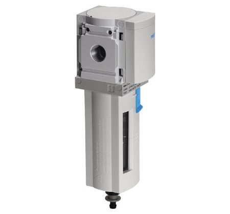 Festo MS series 40μm G 1/2 0bar to 20 bar Filter 4100L/min max with Manual drain