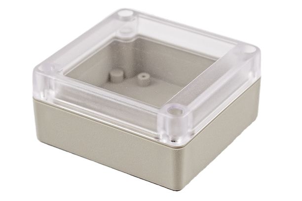 Hammond RP Series Light Grey ABS General Purpose Enclosure, IP65, Clear Lid, 85 x 80 x 40mm