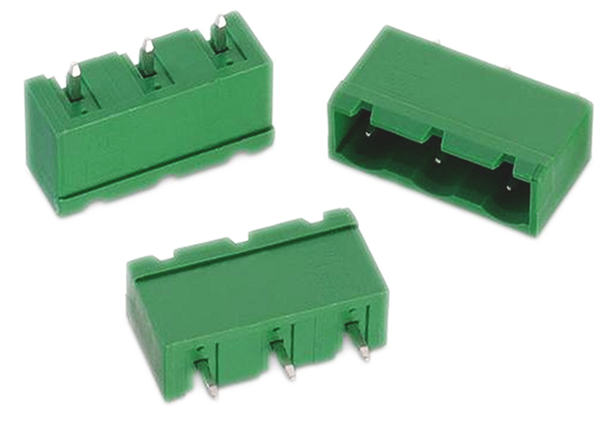 Wurth Elektronik, 7.62mm Pitch, 3114, 3 Way, Pluggable Terminal Block, Header, Through Hole, Solder Termination,
