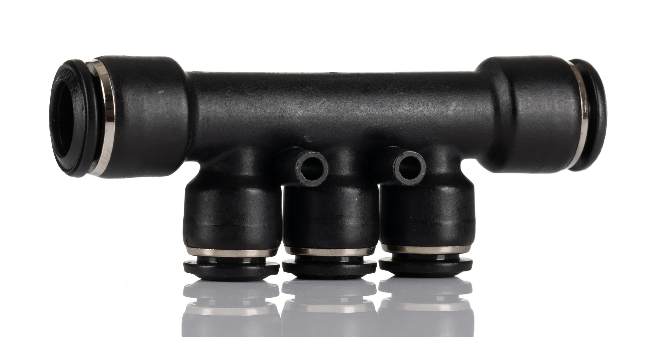 RS PRO 3 Outlet Manifold Push In 10 mm Push In 8 mm