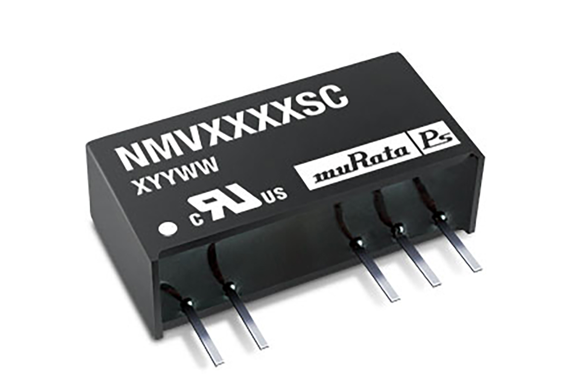 Murata Power Solutions NMV DC-DC Converter, ±15V dc/ ±33mA Output, 10.8 → 13.2 V dc Input, 1W, Through Hole,
