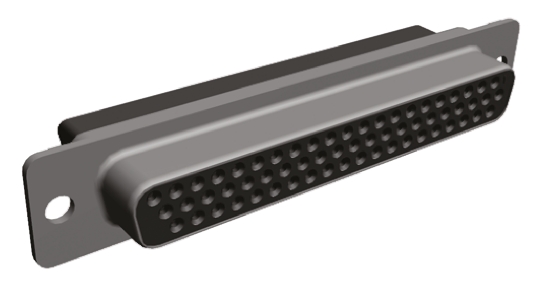 TE Connectivity Amplimite 90 62 Way Cable Mount D-sub Connector Socket