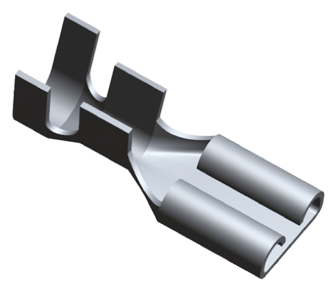 TE Connectivity FASTON .250 Uninsulated Female Spade Connector, Receptacle, 6.35 x 0.8mm Tab Size, 1.6mm² to 6mm²