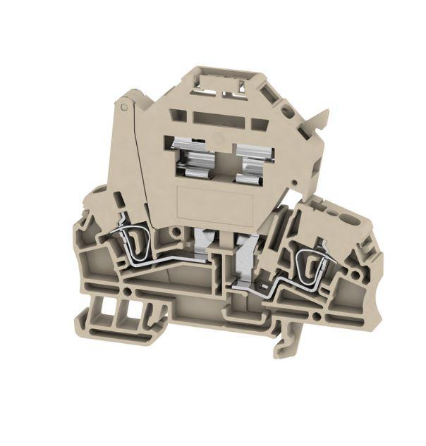 Weidmuller ZSI Series Beige Fused DIN Rail Terminal, 2.5mm², Single-Level, Clamp Termination, Fused