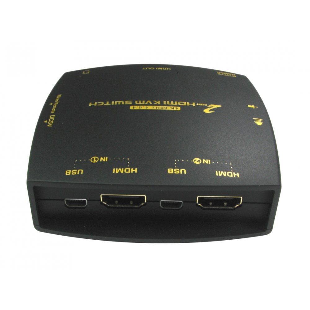 NewLink 2 Port Dual Monitor USB HDMI KVM Switch, 3.5 mm Stereo 4000 Maximum Resolution