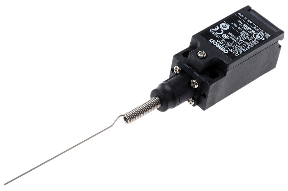 Omron D4N Series Cats Whisker Limit Switch, NO/NC, DPST