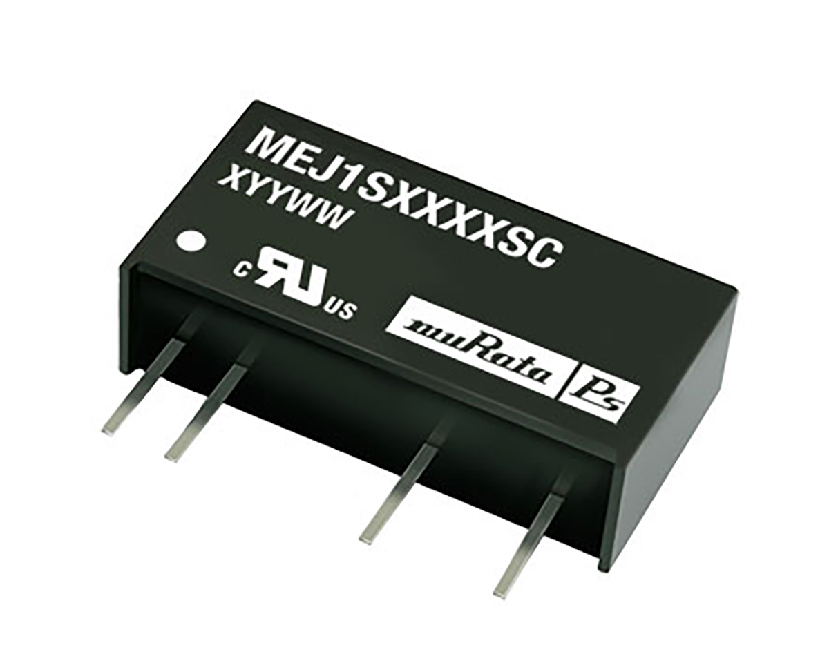 Murata Power Solutions MEJ1 DC-DC Converter, 9V dc/ 111mA Output, 4.5 → 5.5 V dc Input, 1W, Through Hole, +85°C