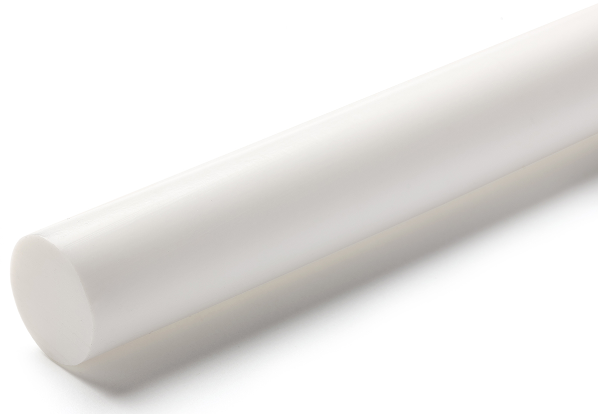RS PRO Opaque Fluoroplastics PTFE Rod, 500mm x 38mm Diameter