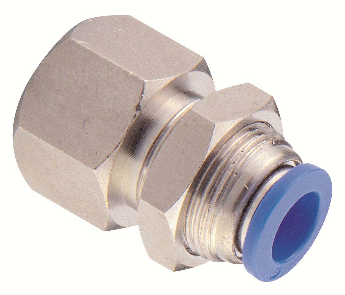 RS PRO PMF-G Series Bulkhead Threaded-to-Tube Adaptor, Threaded-to-Tube Connection Style