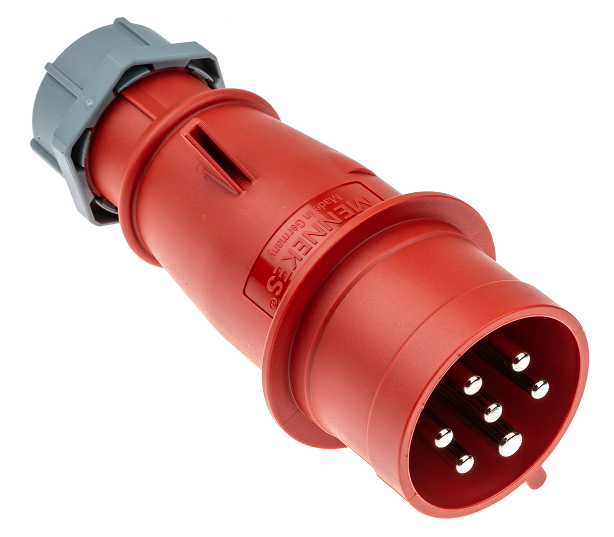 MENNEKES, AM-TOP IP44 Red Cable Mount 7P Industrial Power Plug, Rated At 32A, 400 V