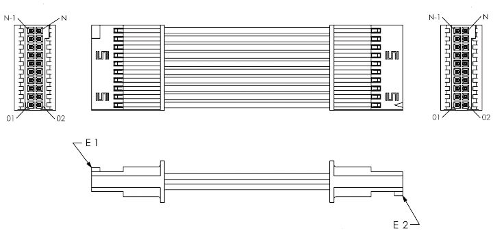 Samtec 10 Way Female Tiger Eye SFSD to 20 Way Female Tiger Eye SFSD Wire to Board Cable, 250mm