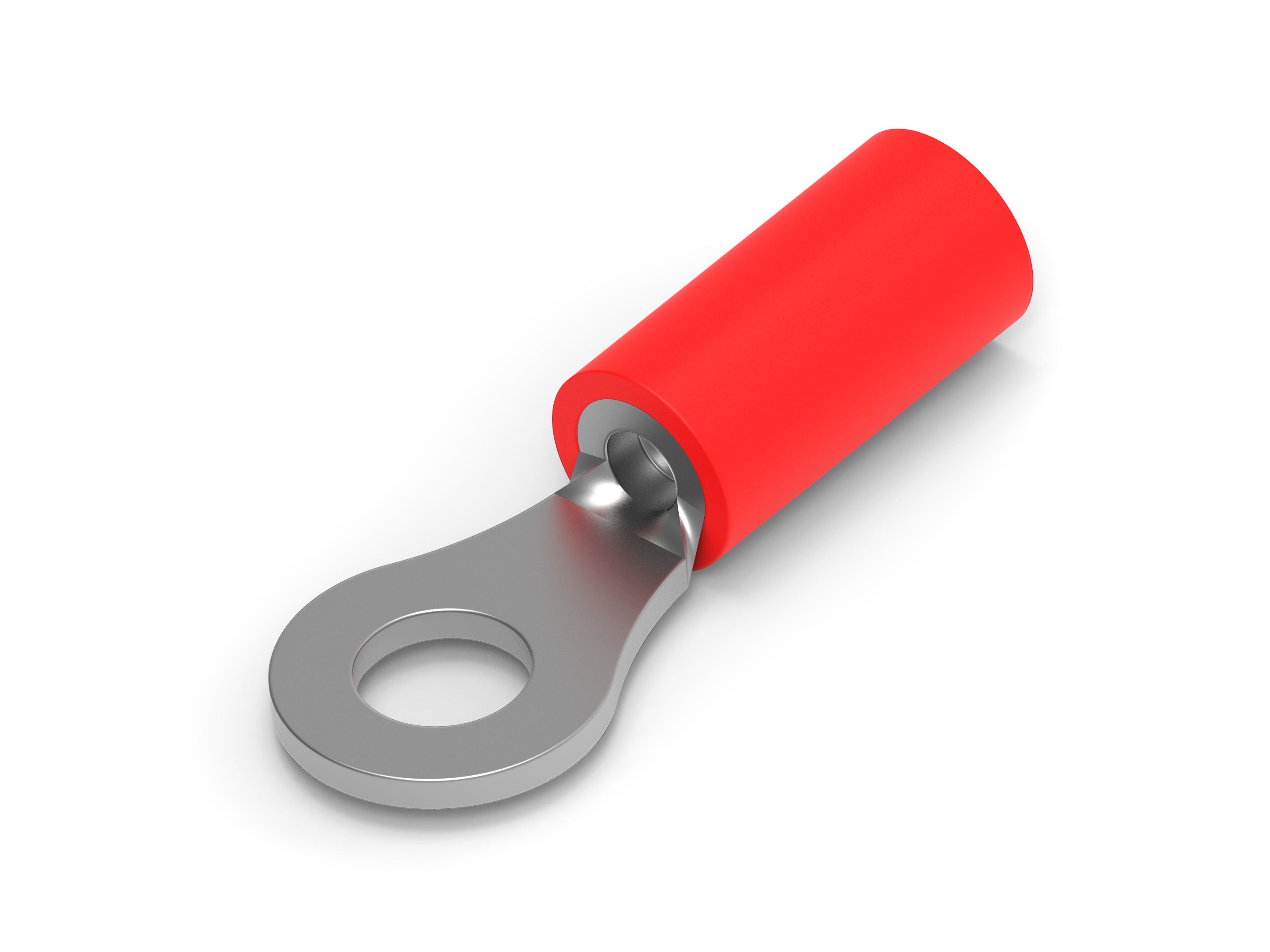 TE Connectivity, PLASTI-GRIP Insulated Ring Terminal, M4 Stud Size, 0.26mm² to 1.65mm² Wire Size, Red