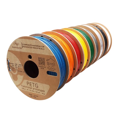 NANOVIA 2.85mm White PET-G 3D Printer Filament, 2kg