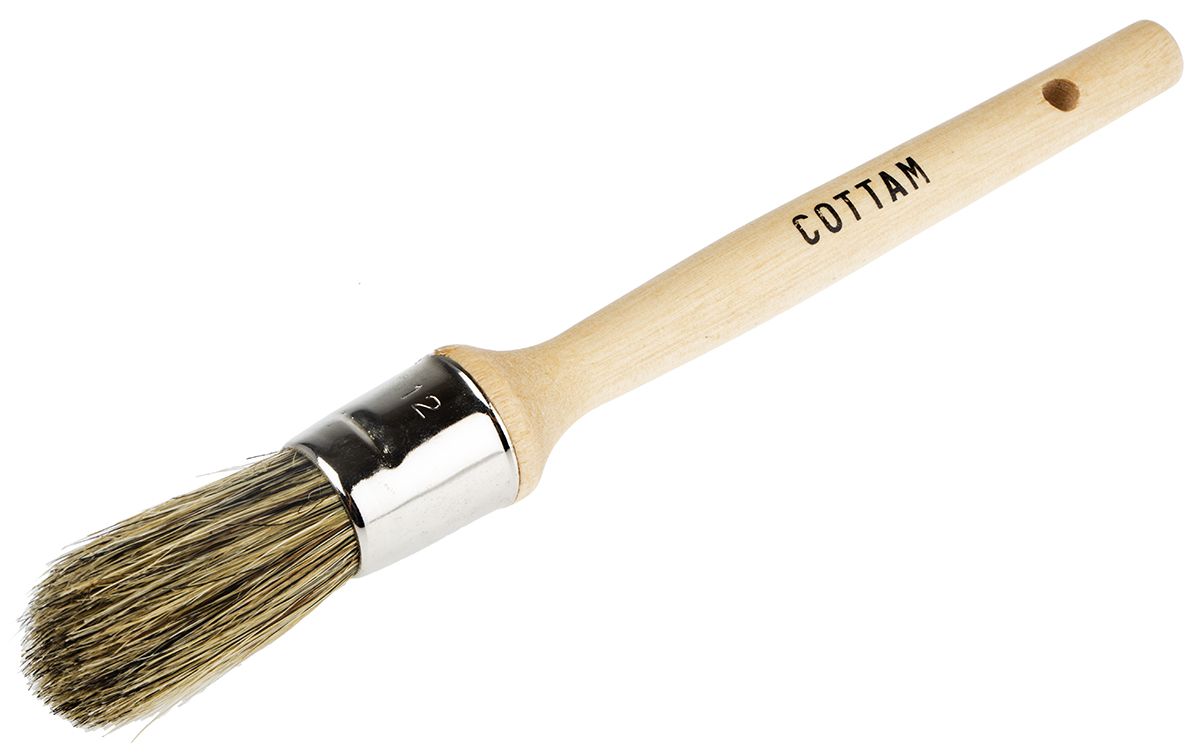 Cottam Thin 19mm Paint Brush with Round Bristles