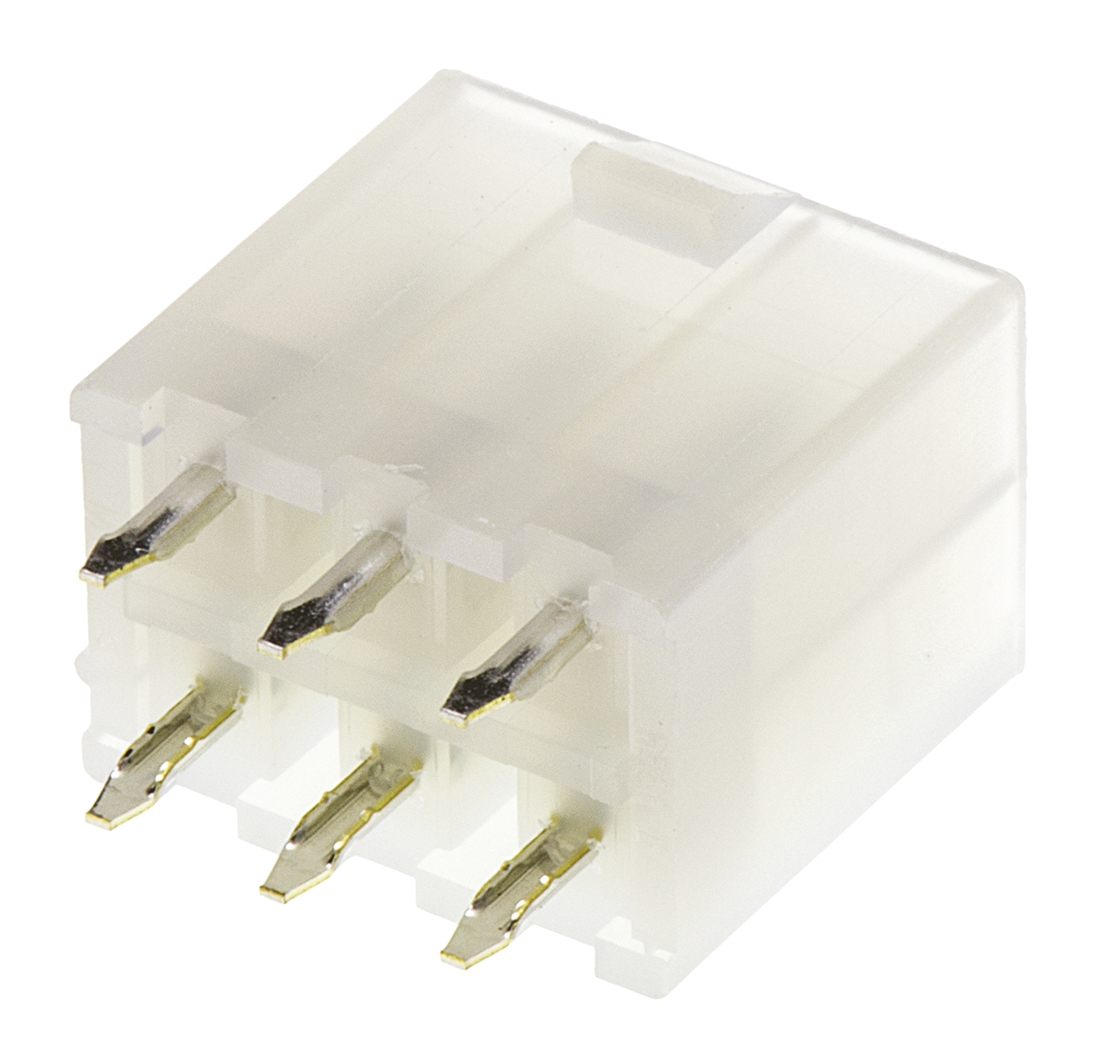 Molex Mini-Fit Jr Series Straight Through Hole PCB Header, 6 Contact(s), 4.2 mm Pitch, 2 Row, Shrouded
