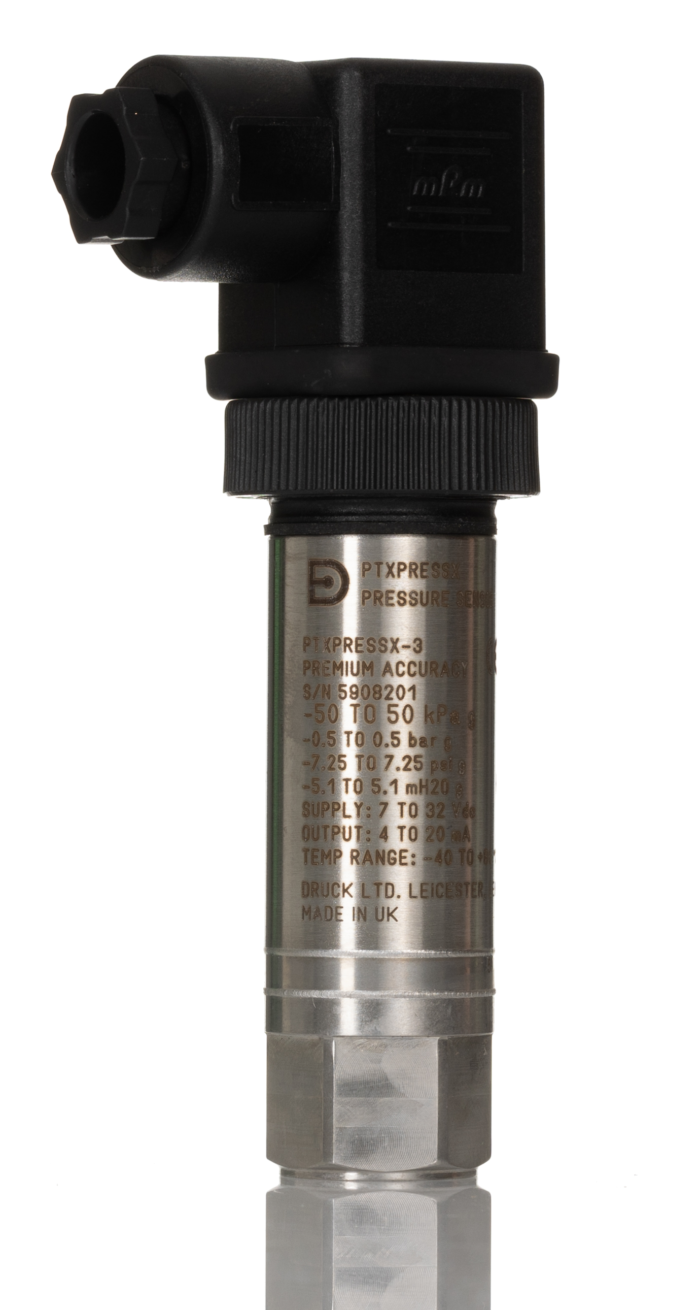 Druck PTXPRESSX Series Pressure Sensor, -0.5bar Min, 0.5bar Max, Analogue Output, Gauge Reading