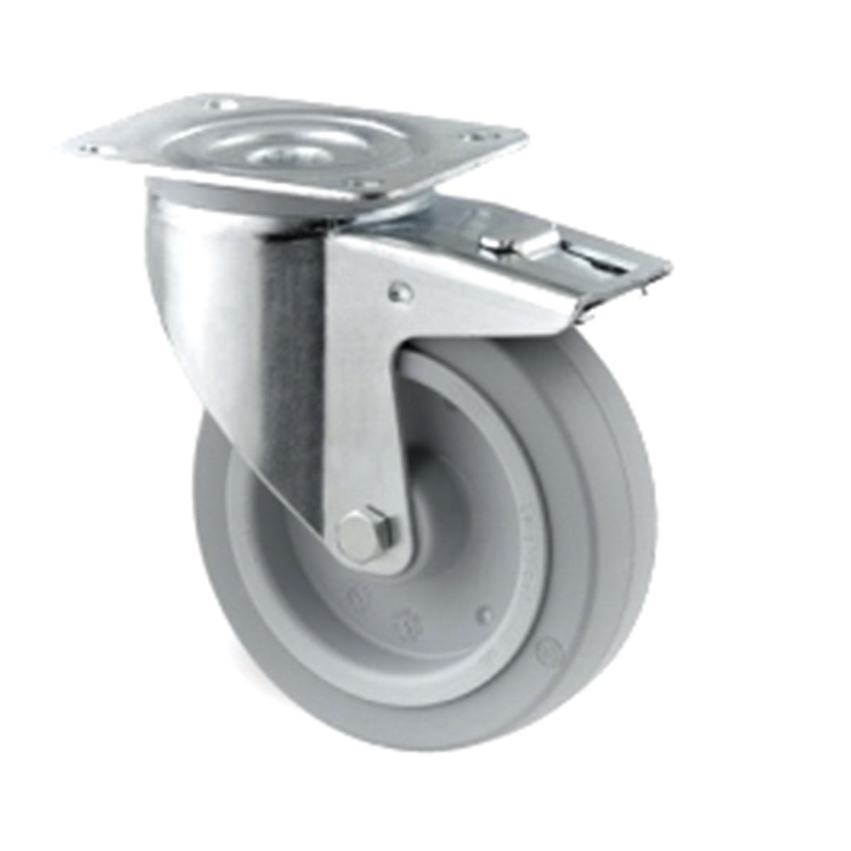 Tente Braked Swivel Castor Wheel, 400kg Capacity, 200mm Wheel
