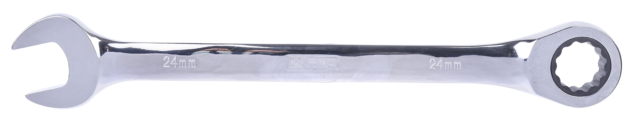 RS PRO Combination Ratchet Spanner, 24mm, Metric, Double Ended