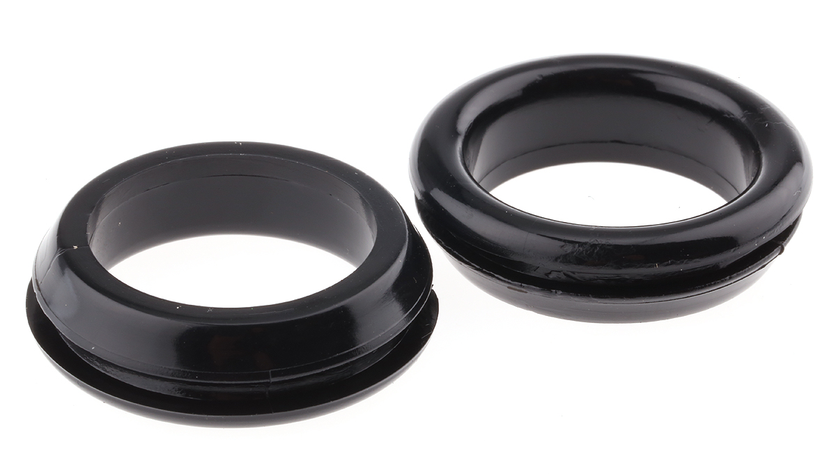 RS PRO Black PVC 26mm Cable Grommet for Maximum of 20.8mm Cable Dia.
