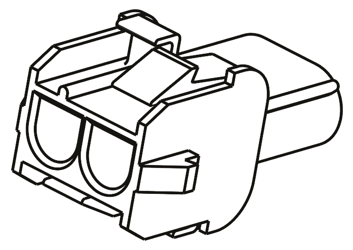 TE Connectivity, Universal MATE-N-LOK Female Connector Housing, 6.35mm Pitch, 2 Way, 1 Row