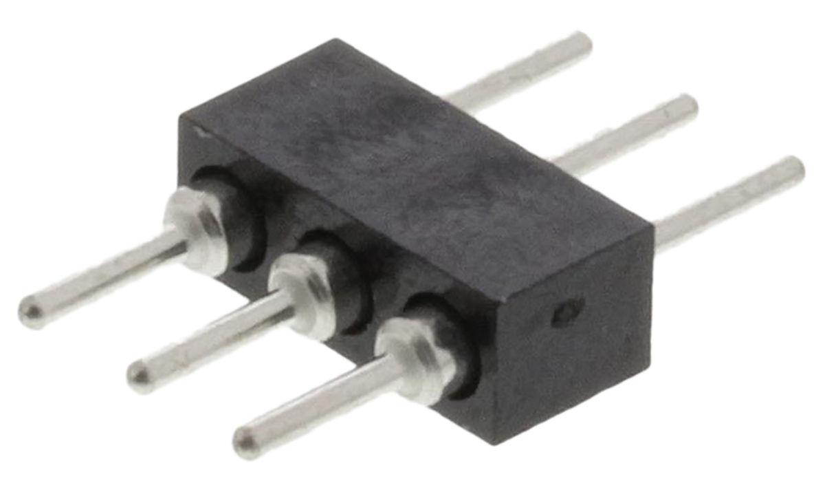 Preci-Dip 830 Series Straight Through Hole Pin Header, 3 Contact(s), 2 mm Pitch, 1 Row, Unshrouded