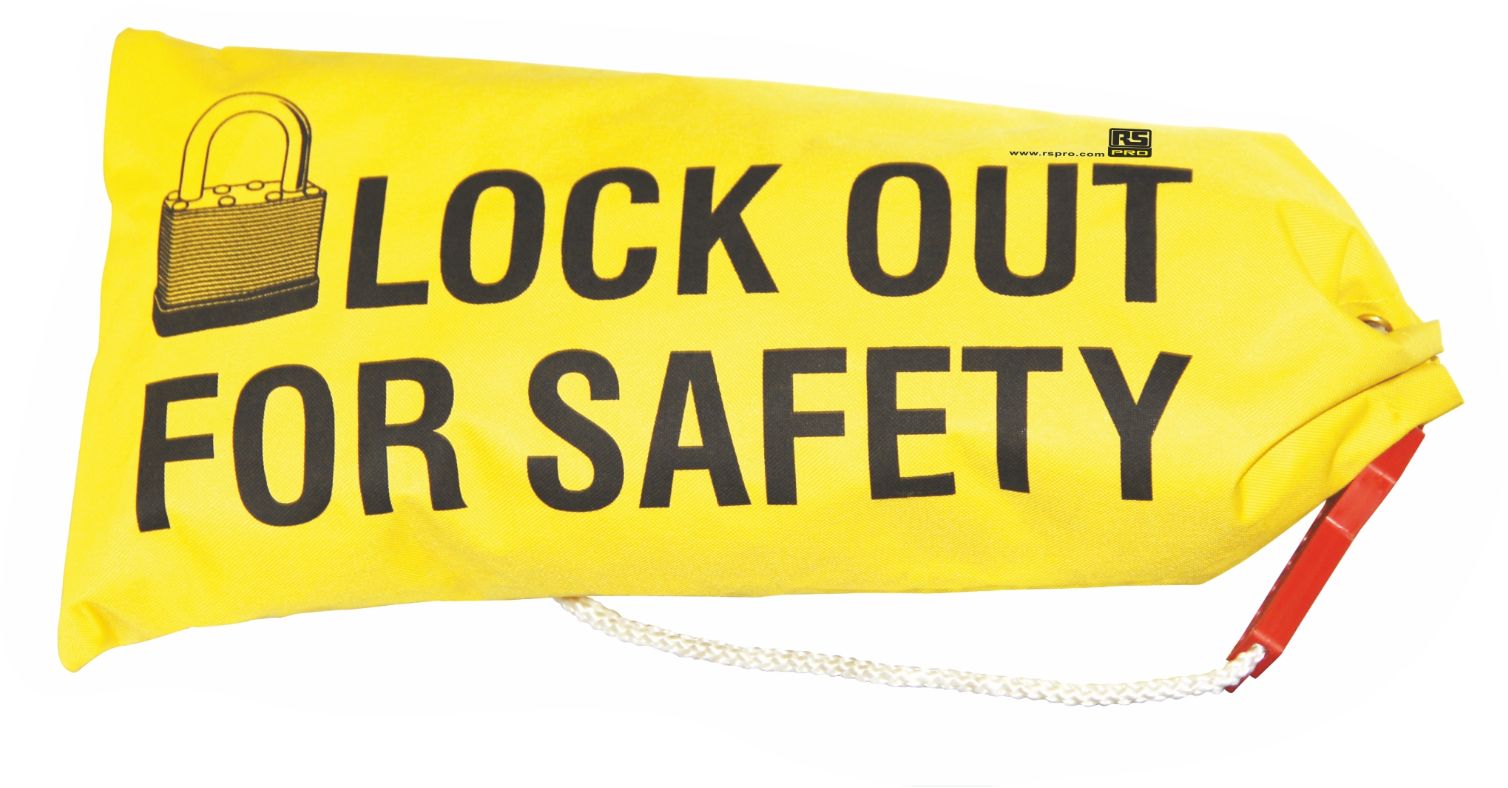 RS PRO Yellow 6-Lock 1000 Denier Polyester Fabric Lockout Bag, 8mm Shackle