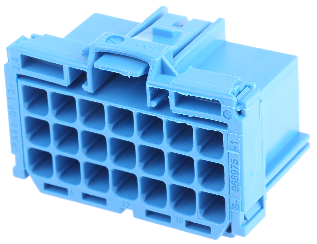 TE Connectivity, AMP MCP 2.8 Automotive Connector Socket Blue 21 Way 6-968975-1