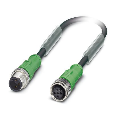 Phoenix Contact Male 3 way Straight M12 to Female 3 way Straight M12 Sensor Actuator Cable, 3 m