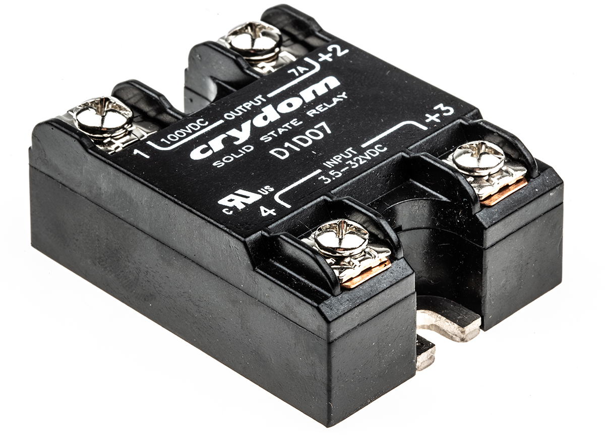 Sensata Crydom 1-DC Series Solid State Relay, 7 A Load, Surface Mount, 100 V Load, 32 V Control