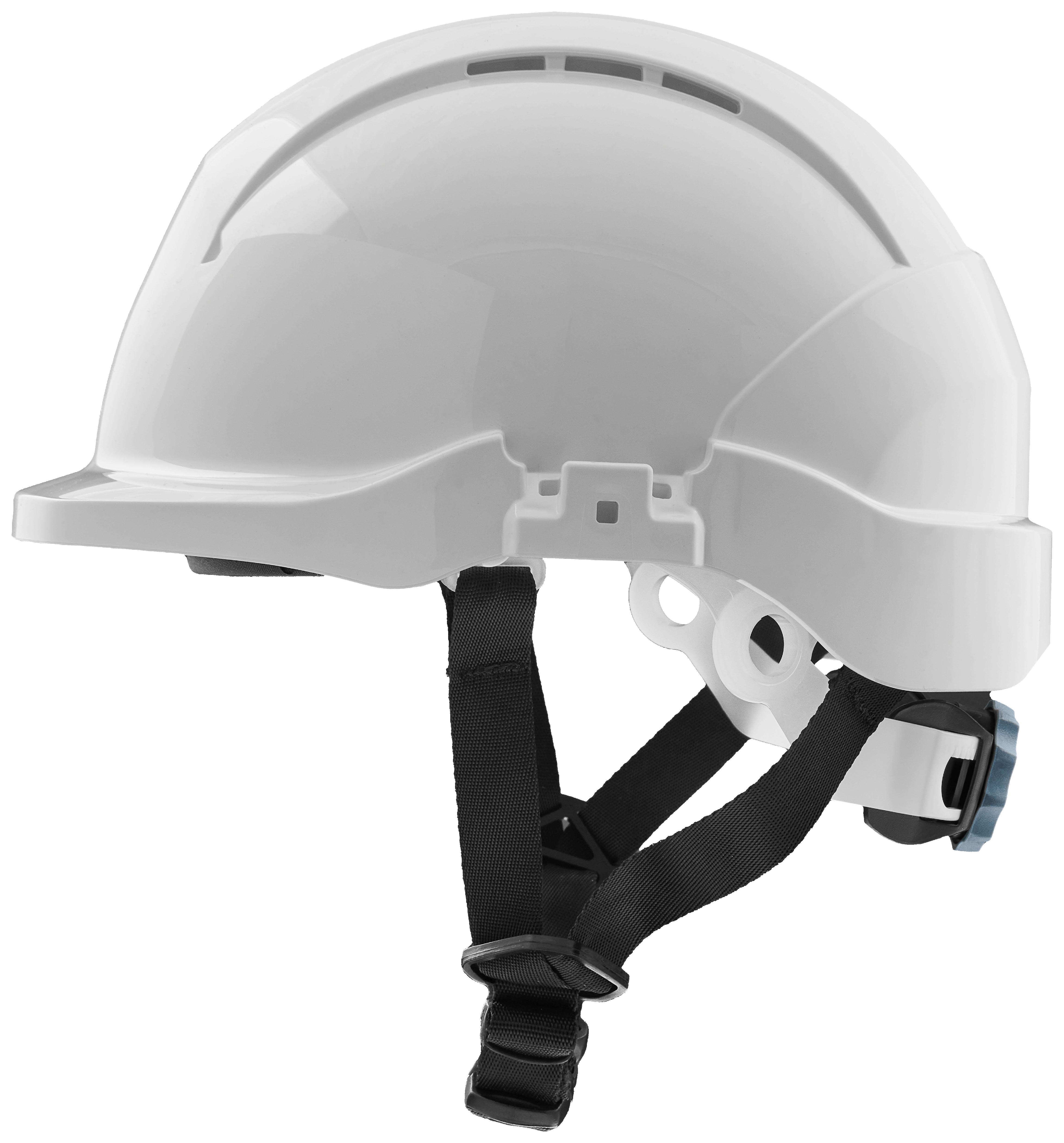 RS PRO White Hard Hats with Chin Strap, Adjustable