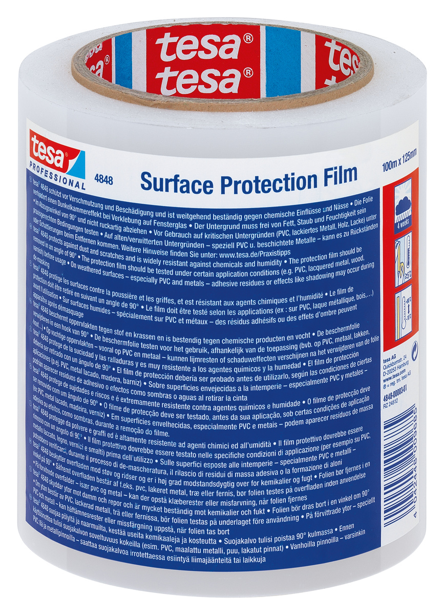 Tesa 4848 Transparent Packing Tape, 100m x 125mm