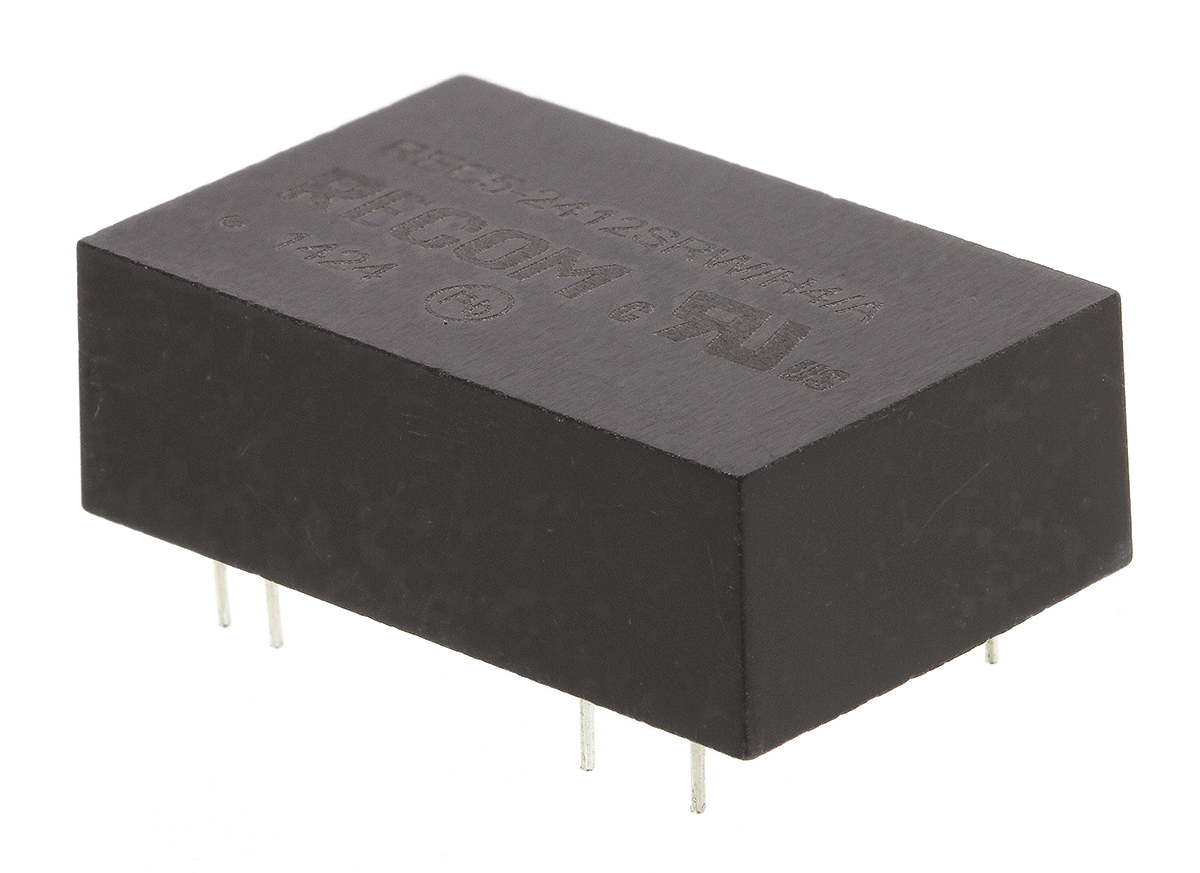 Recom REC5 DC-DC Converter, 12V dc/ 420mA Output, 18 → 36 V dc Input, 5W, Through Hole, +75°C Max Temp -25°C Min