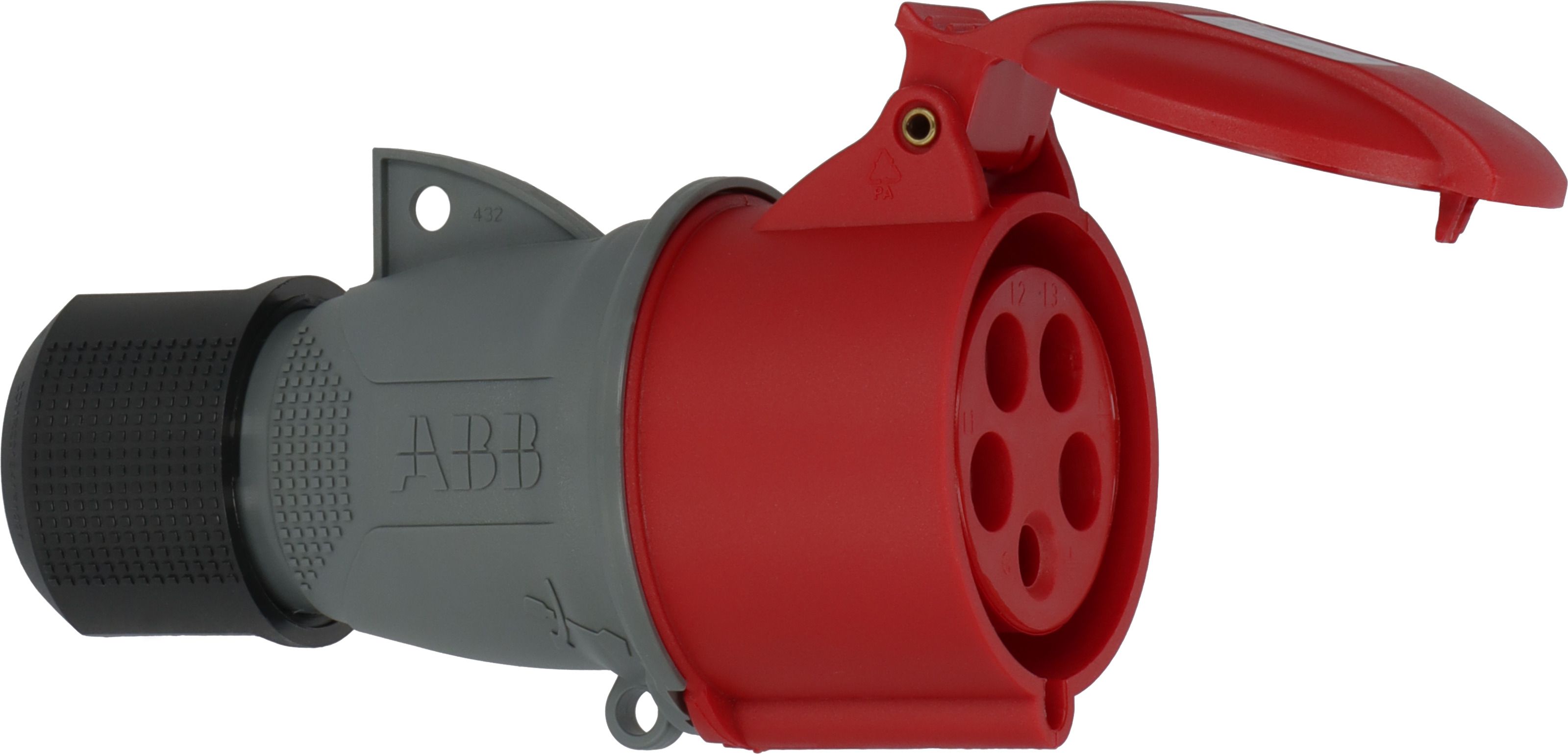 brennenstuhl, 1050 IP44 Red Cable Mount 3P+N+T Industrial Power Socket, Rated At 32A, 415 V