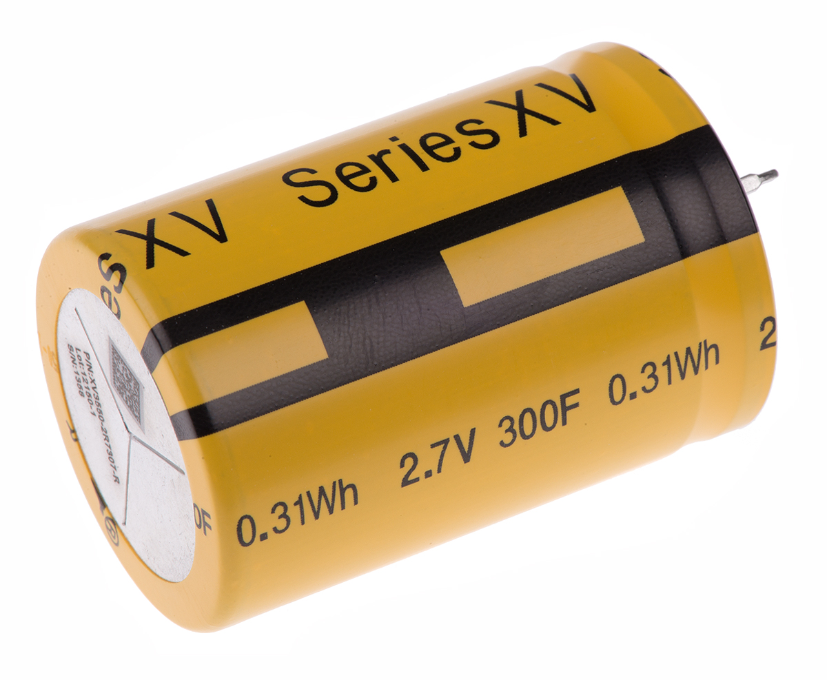 Eaton 300F Supercapacitor -5 → +10% Tolerance 2.7V dc, Through Hole