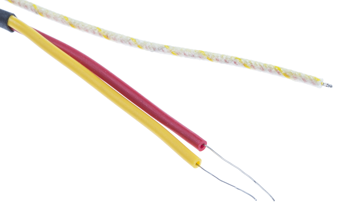 RS PRO Type K Exposed Junction Thermocouple 5m Length, 1/0.3mm Diameter → +350°C