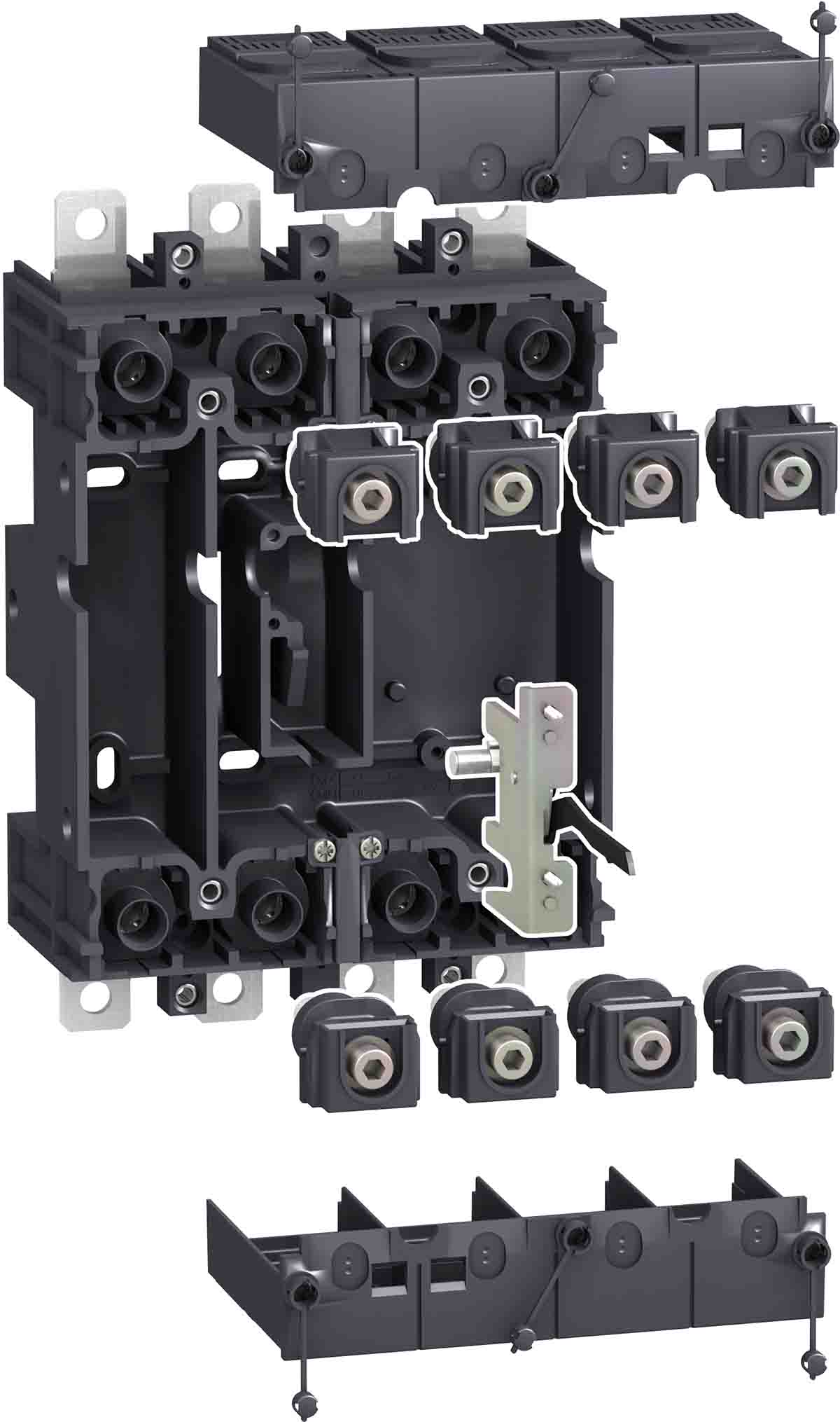 Schneider Electric Compact Nsx Plug-in Base for use with Compact Nsx 100/160/250