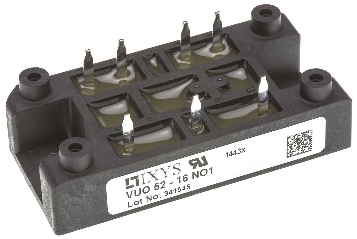 IXYS Bridge Rectifier Module, 55A, 1600V, 3-phase, 5-Pin