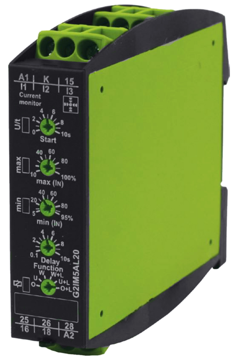 Tele Current Monitoring Relay, 1 Phase, DPDT, DIN Rail