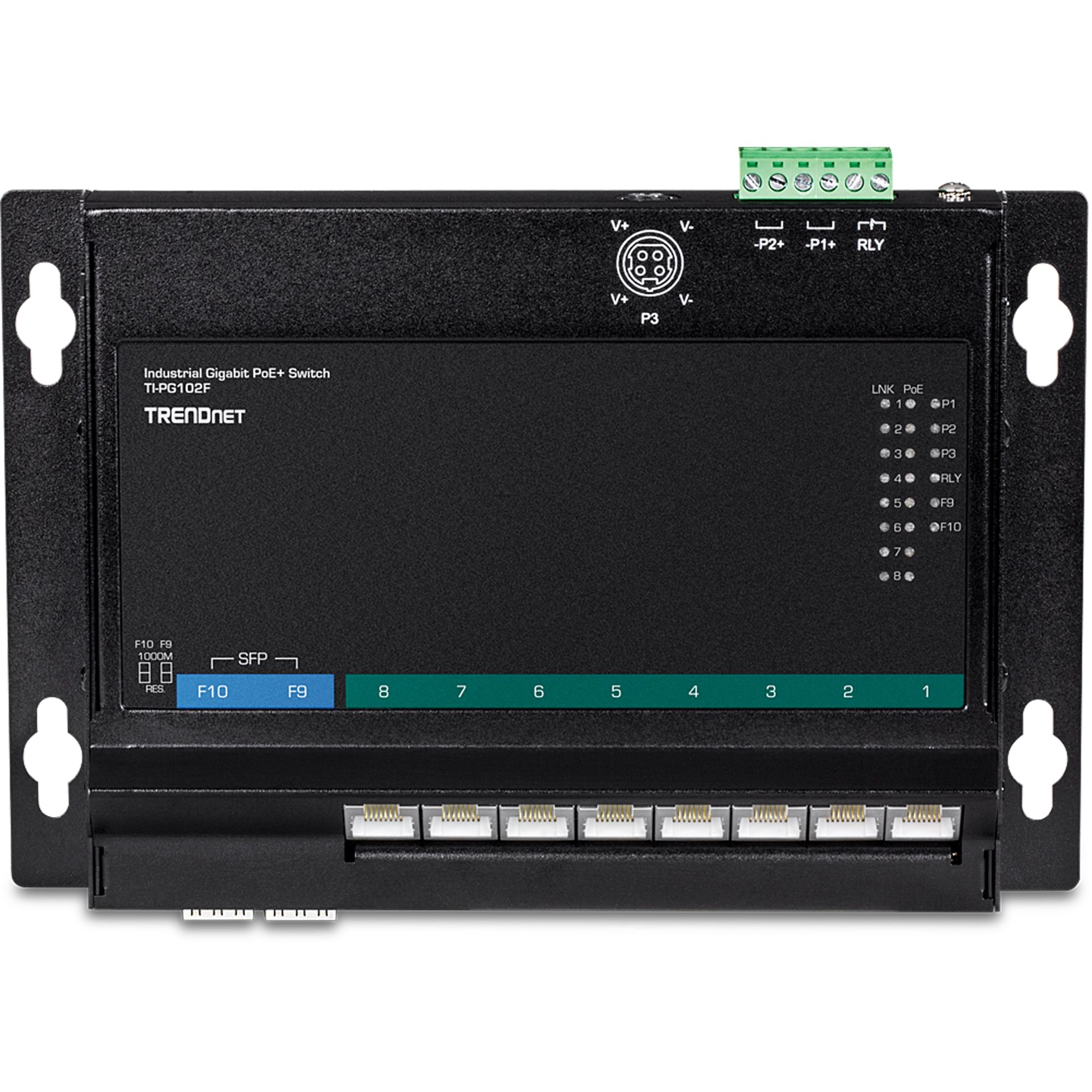 10-Port Industrial Gigabit PoE