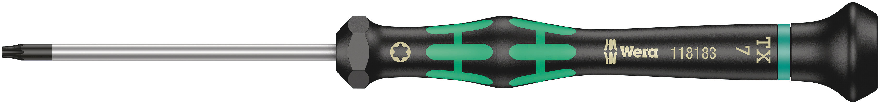 Wera Torx Precision Screwdriver, T7 Tip, 60 mm Blade, 157 mm Overall