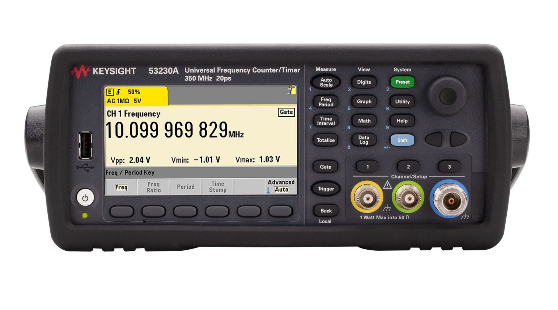 Keysight Technologies 53230A Frequency Counter, 350MHz Max, 12 digits/s Resolution