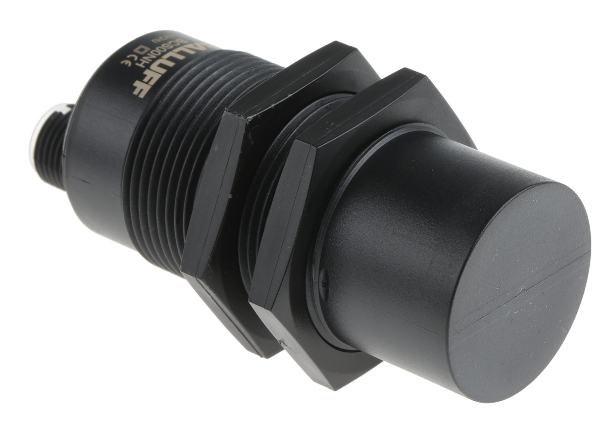 BALLUFF Capacitive Threaded Barrel Proximity Sensor, M30, 25 mm Detection, PNP NO, 10 → 30 V dc