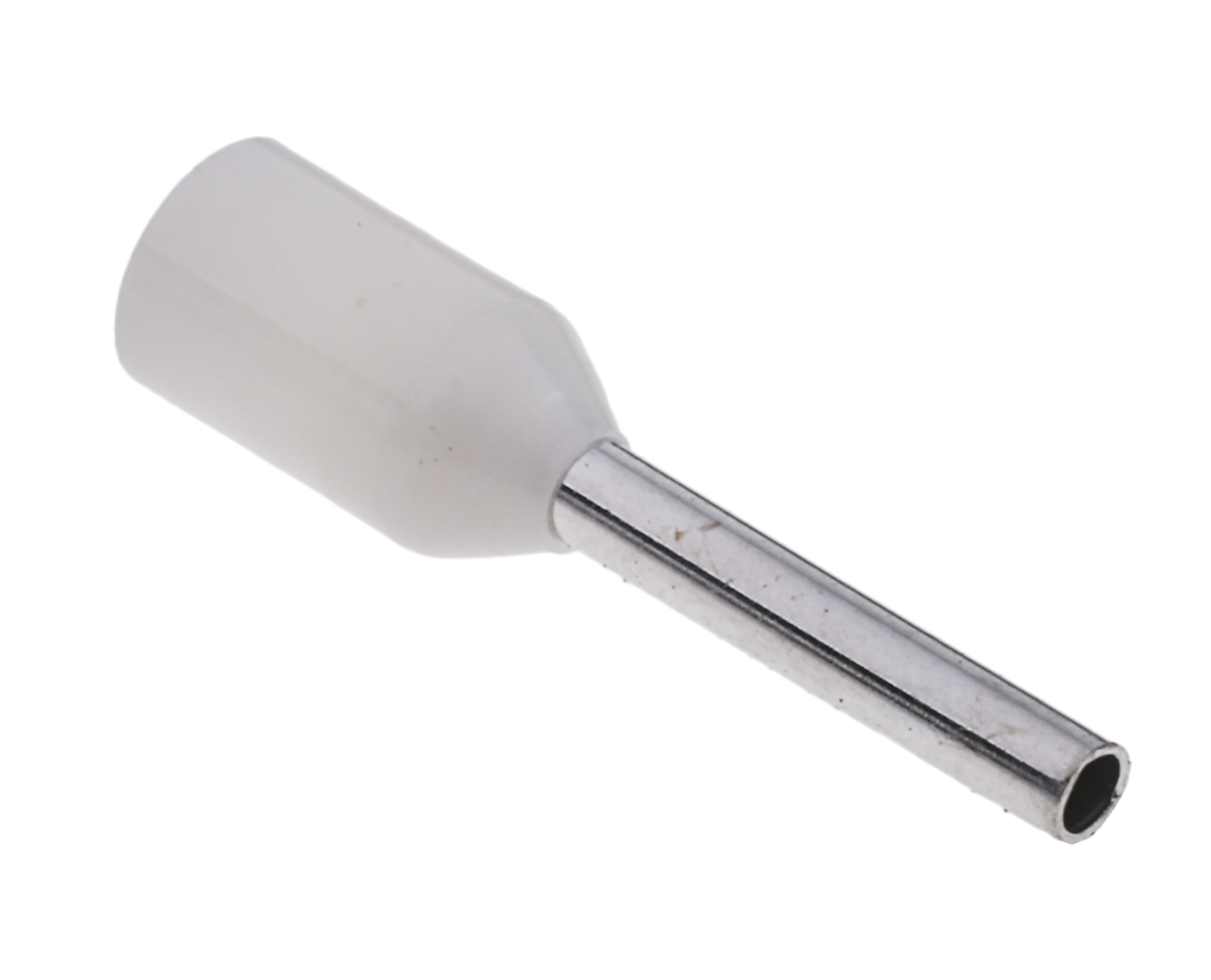 RS PRO Insulated Crimp Bootlace Ferrule, 8mm Pin Length, 1.3mm Pin Diameter, 0.5mm² Wire Size, White