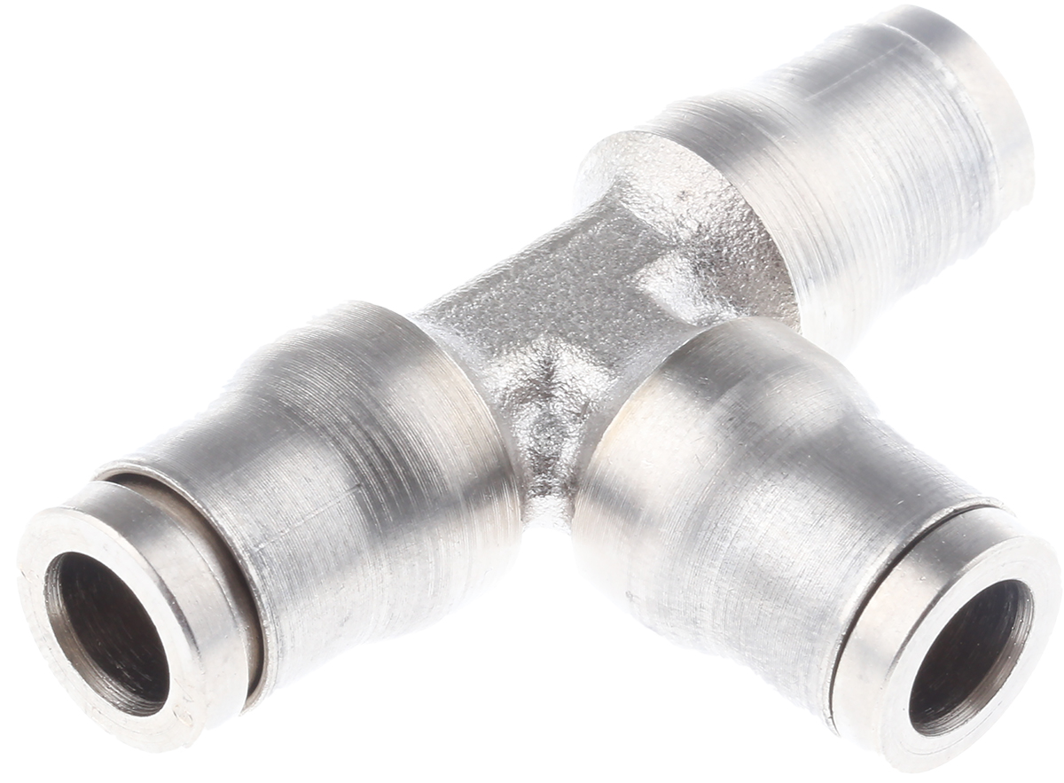 Legris LF3600 Series Tee Tube-to-Tube Adaptor Push In 6 mm, Push In 6 mm to Push In 6 mm, Tube-to-Tube Connection Style
