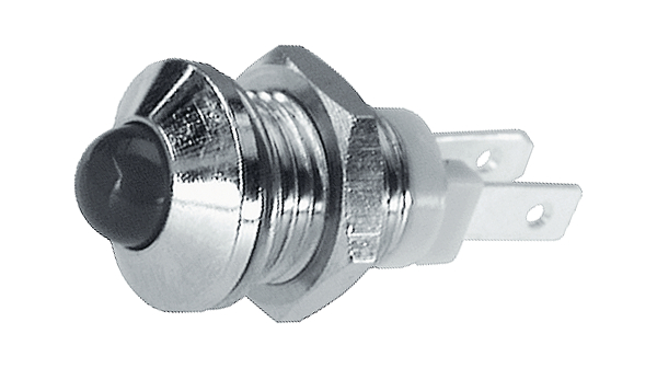 Signal Construct Red Panel Mount Indicator, 2 → 3V, 8.2mm Mounting Hole Size, Faston, Solder Lug Termination,