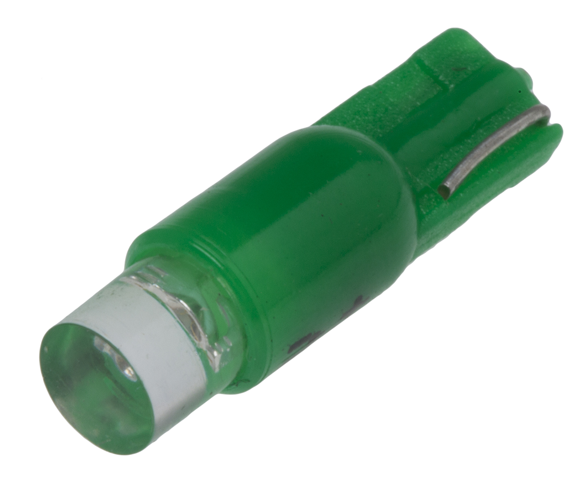 RS PRO Green LED Indicator Lamp, 24V ac/dc, Wedge Base, 5.75mm Diameter, 1400mcd