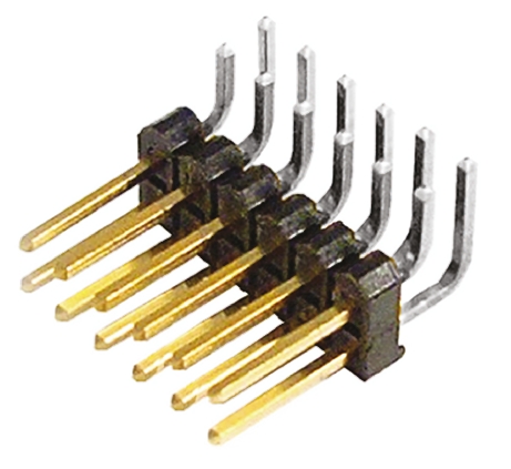 Samtec TSW Series Right Angle Through Hole Pin Header, 12 Contact(s), 2.54 mm Pitch, 2 Row, Unshrouded